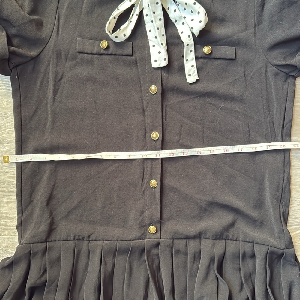 SANDRO SHORT DRESS WITH POLKA DOT TIE - Picture 14 of 15
